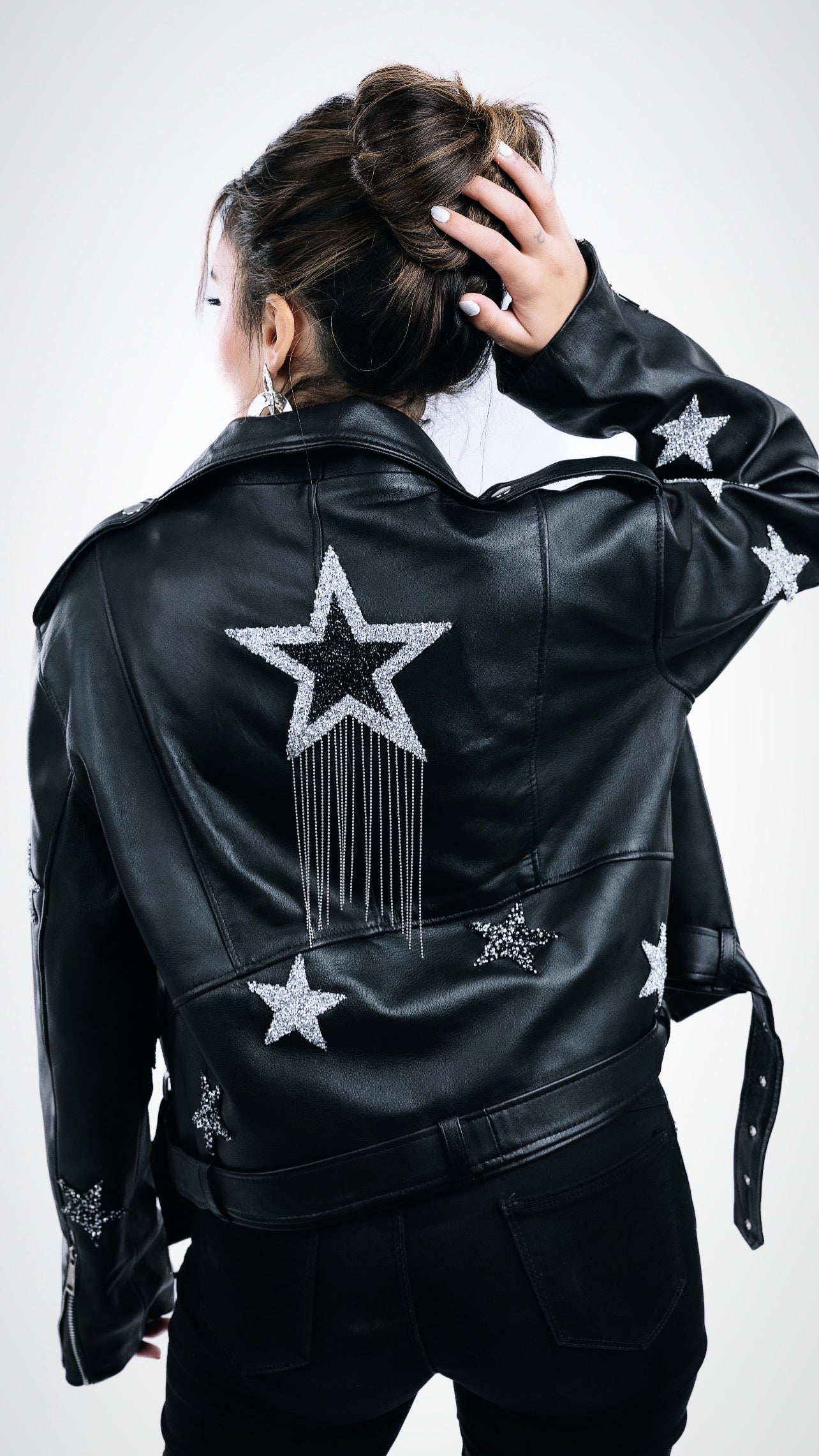 Starlit Sparkle Leather Jacket