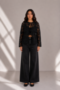 Black Knit Blouse