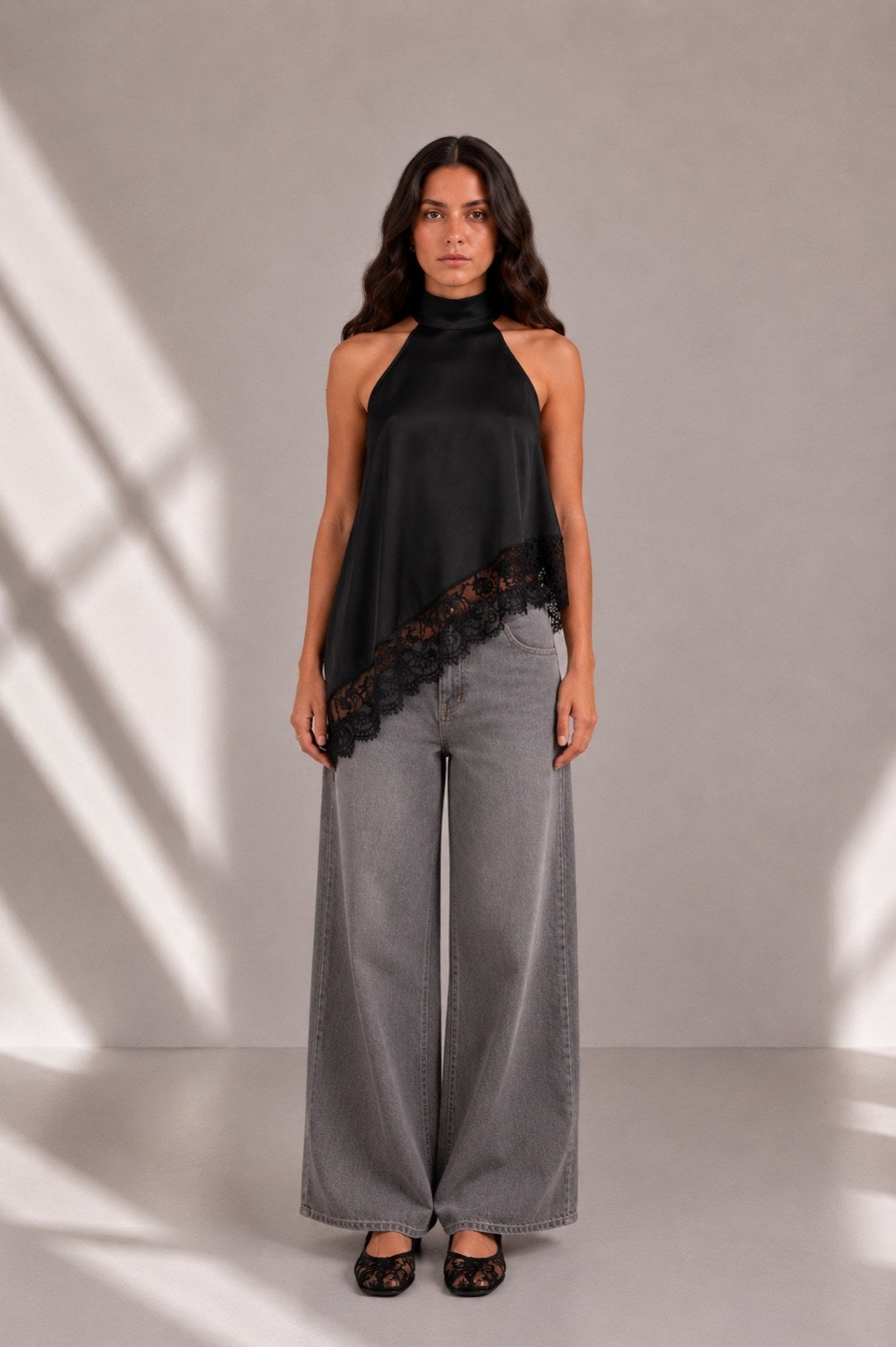 Satin/Lace Blouse