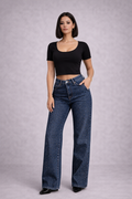 Sparkle Denim Pants