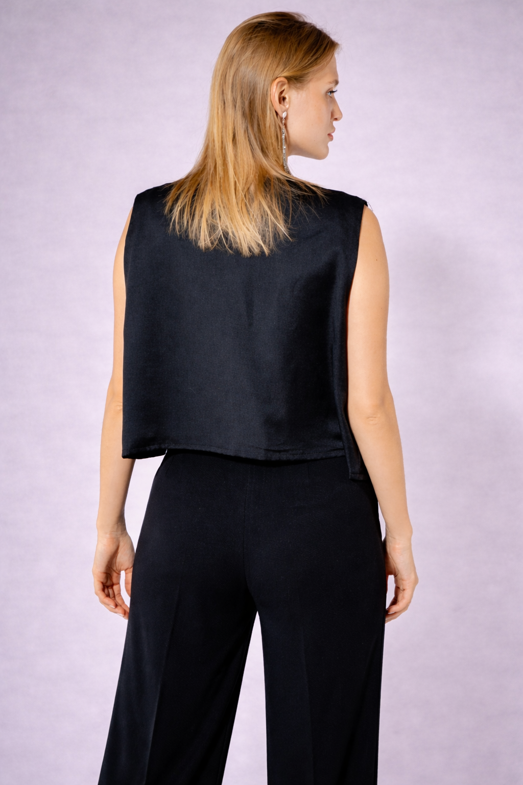Midnight Linen Vest