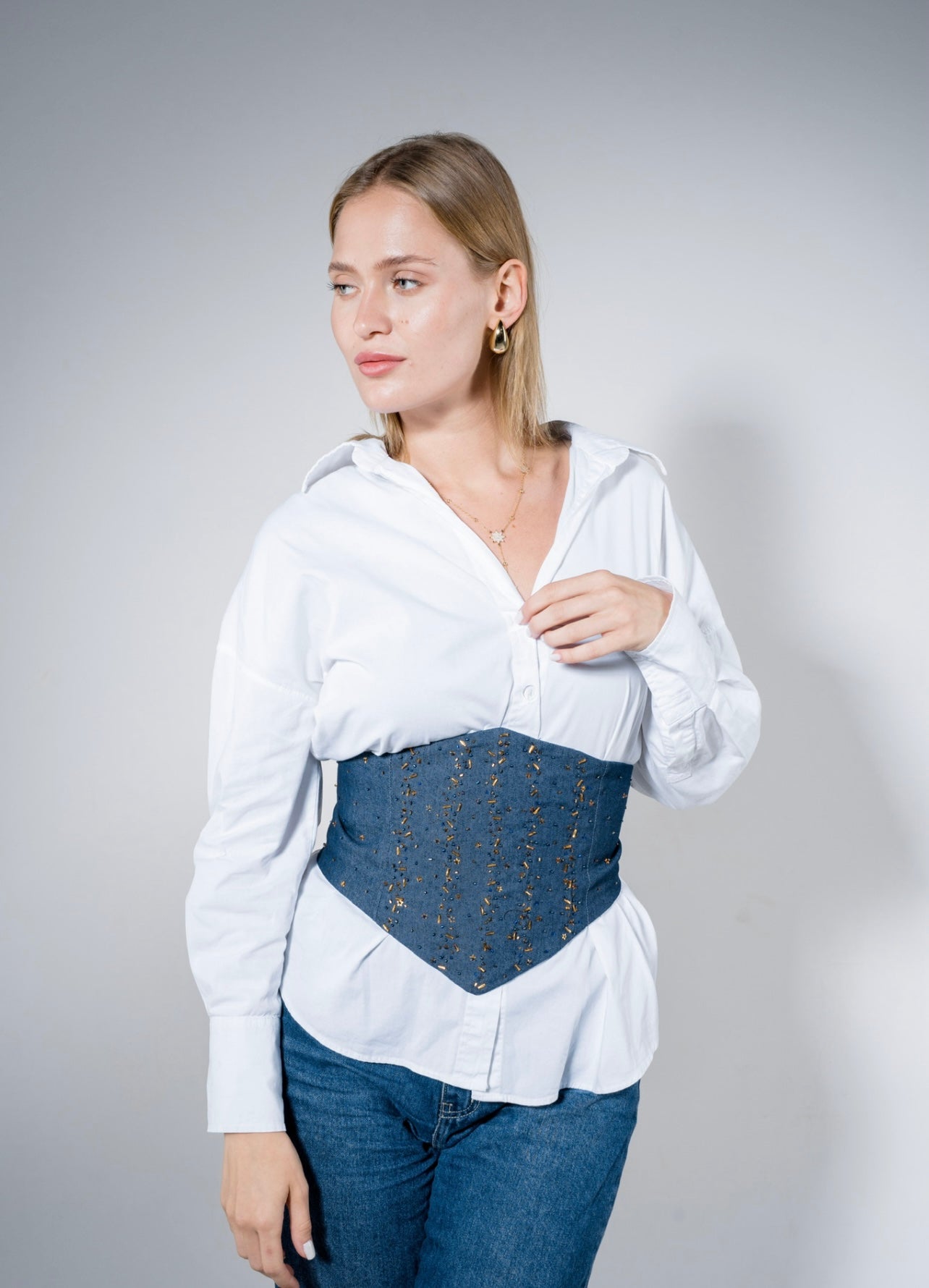 Sparkle Denim Corset
