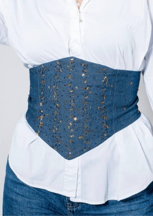 Sparkle Denim Corset