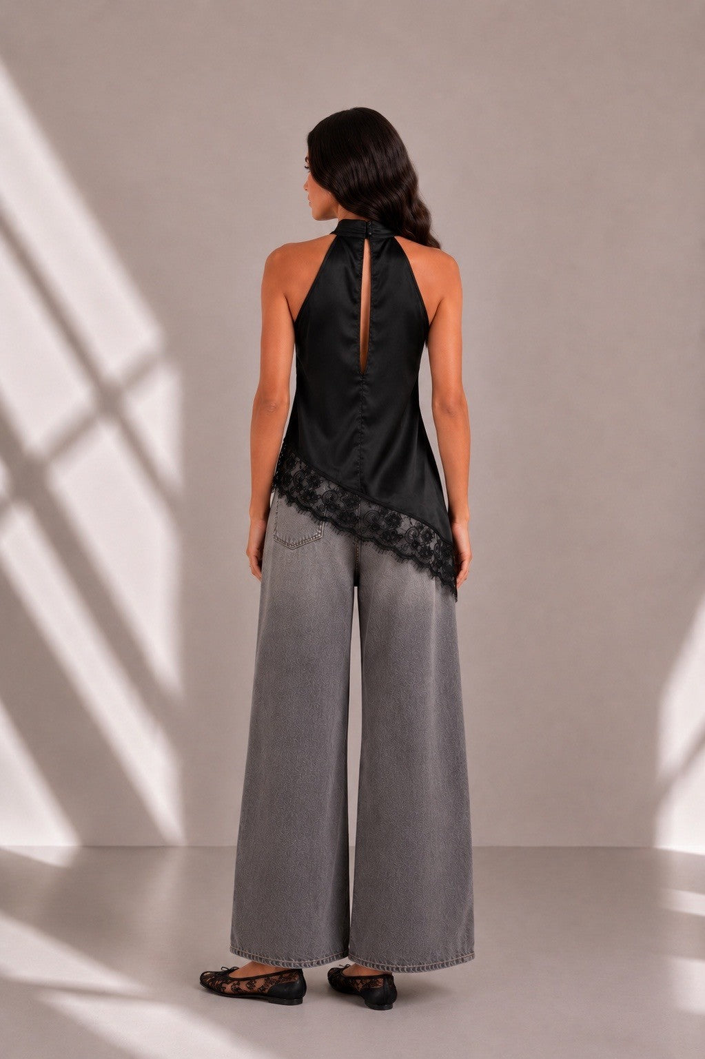 Satin/Lace Blouse