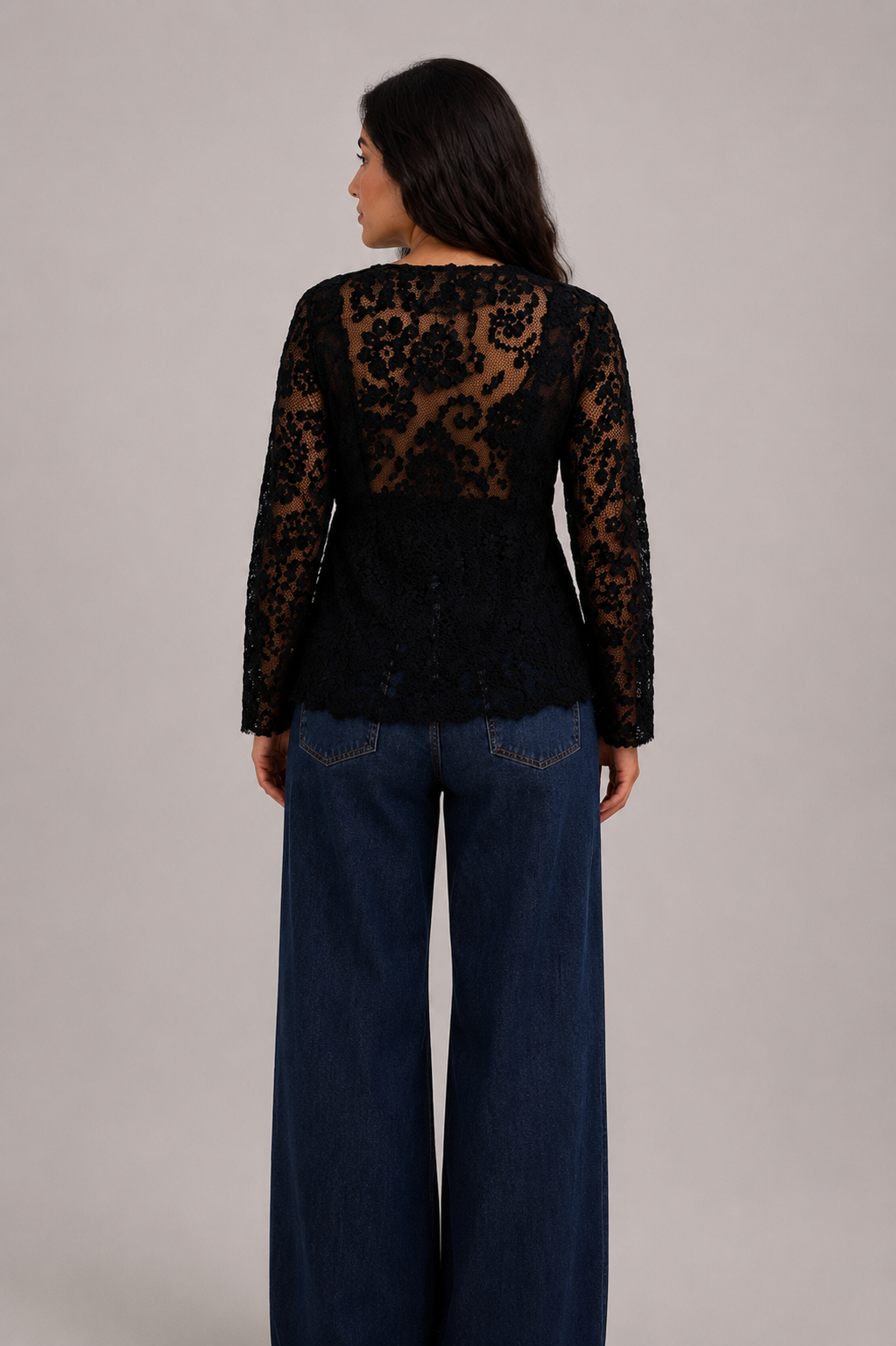 Black Knit Blouse
