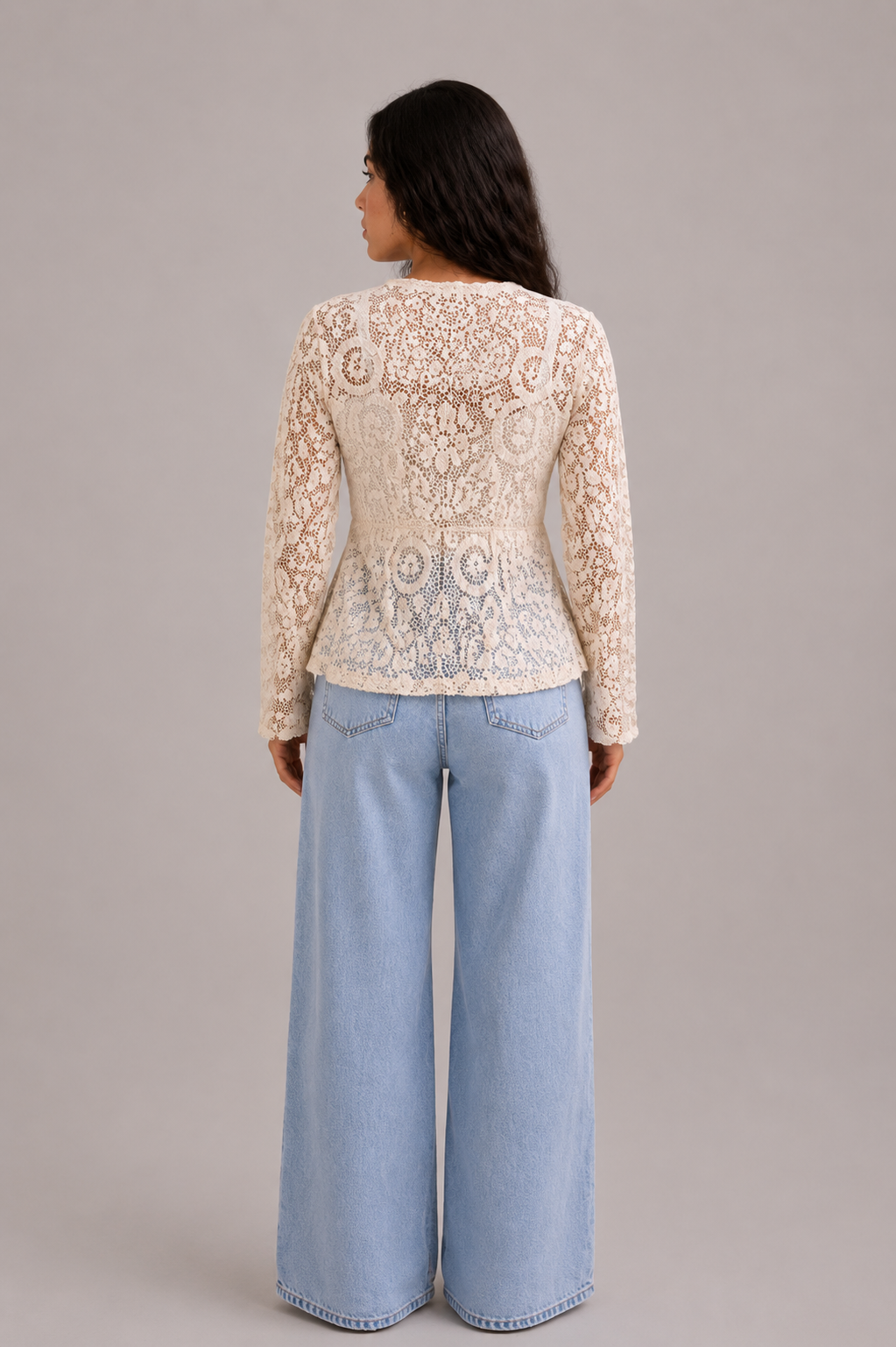 White Knit Blouse