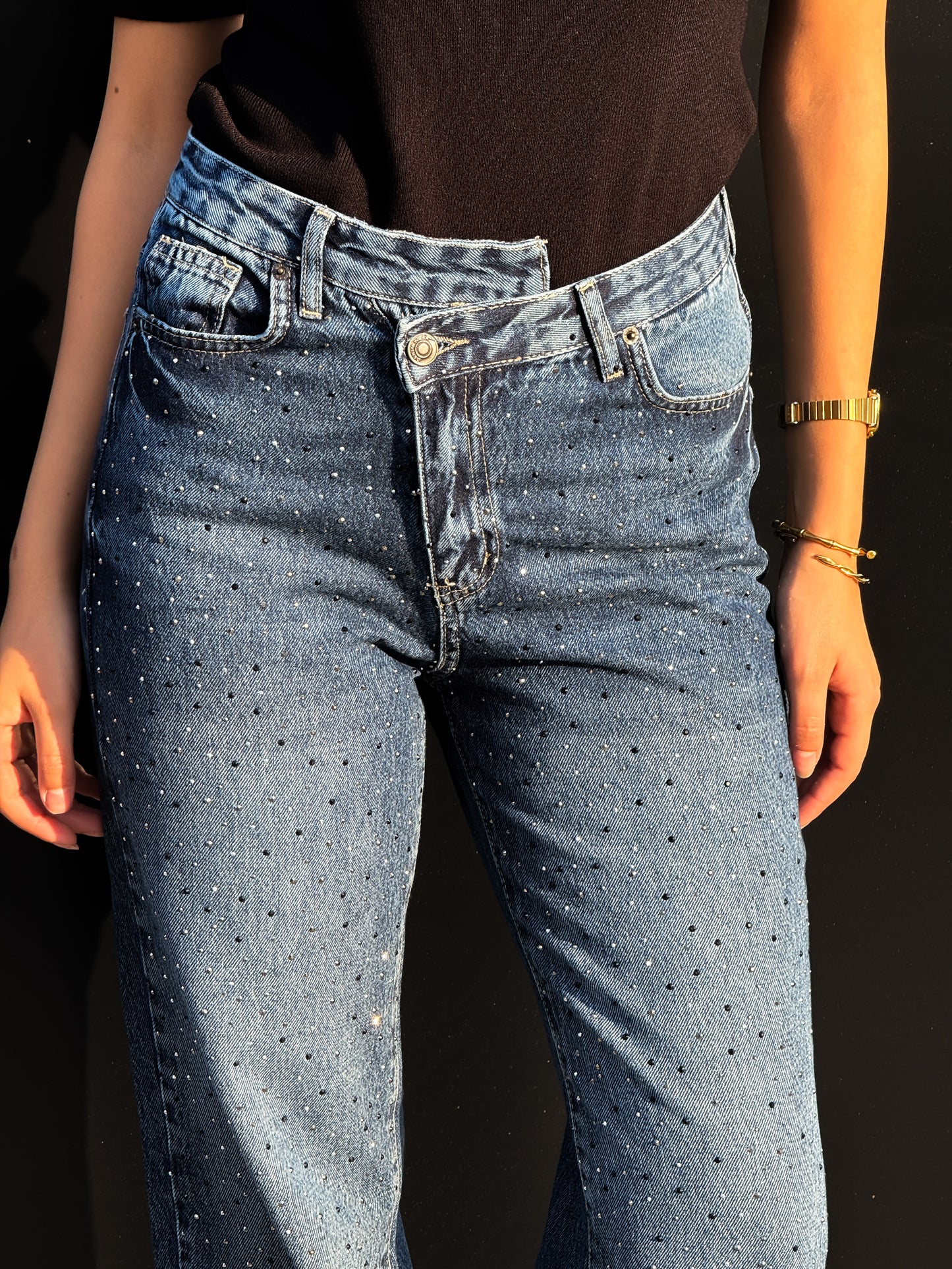 Sparkle Denim Pants