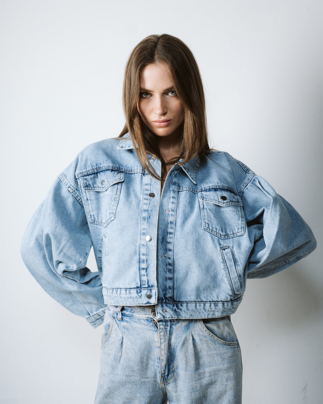 Cropped Light Blue Denim